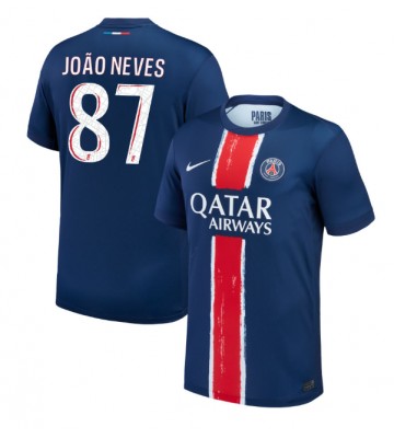 Paris Saint-Germain Joao Neves #87 Replika Hjemmebanetrøje 2024-25 Kortærmet